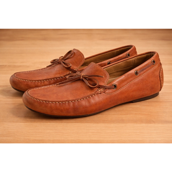 G.H. Bass & Co Brown Leather Driving Loafers Men’s Size 10.5 - Picture 2 of 6